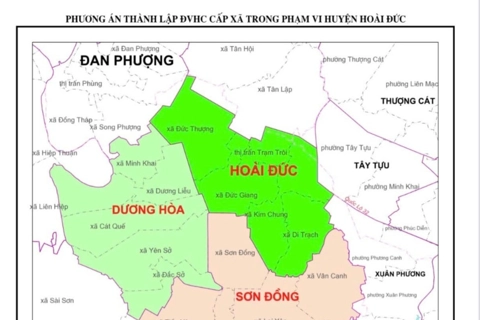 Trụ sở 4 xã mới ở Hoài Đức
