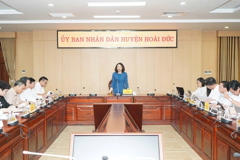 Lãnh đạo Thành phố làm việc với huyện Hoài Đức về sắp xếp đơn vị hành chính
