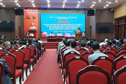 Phường Chương Mỹ: Nhiều vấn đề “nóng” được nêu tại cuộc đối thoại với công dân