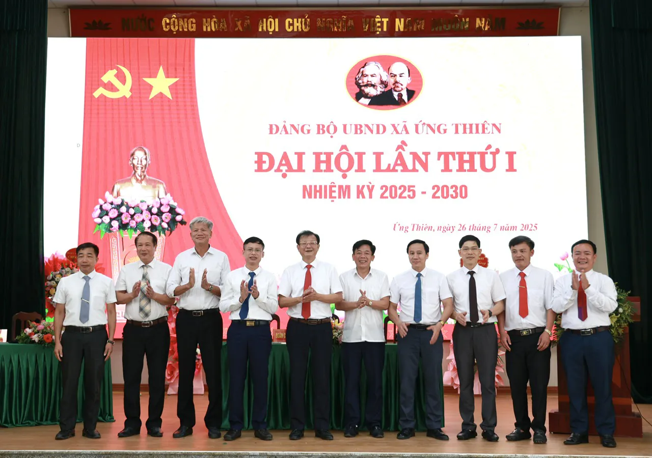 Đảng bộ cơ quan UBND xã Ứng Thiên tổ chức Đại hội lần thứ I, nhiệm kỳ 2025 – 2030