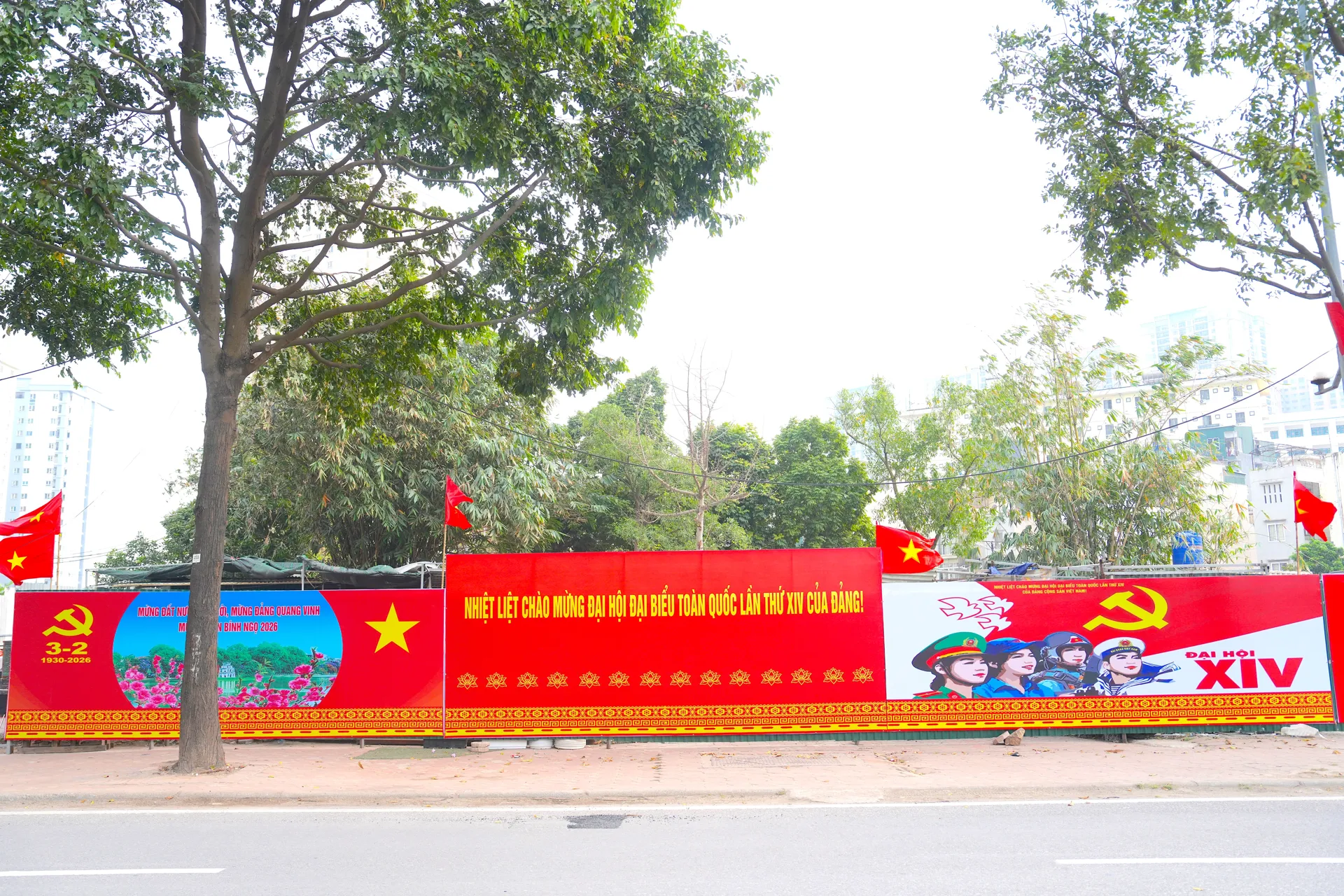 Phường Đại Mỗ rực rỡ cờ hoa chào mừng Đại hội XIV của Đảng
