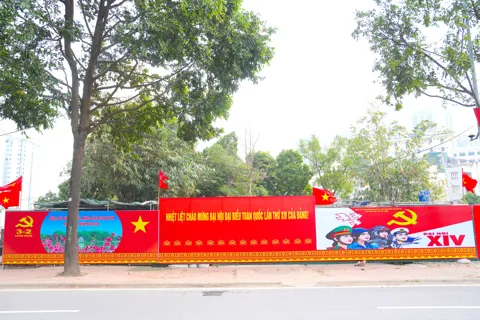 Phường Đại Mỗ rực rỡ cờ hoa chào mừng Đại hội XIV của Đảng
