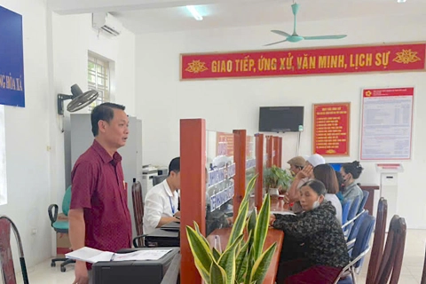 Xã Hòa Xá: 100% hồ sơ thủ tục hành chính giải quyết đúng, trước hạn
