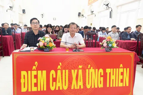 Xã Ứng Thiên học tập, quán triệt Nghị quyết 79-NQ/TW và 80-NQ/TW
