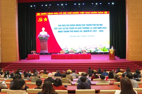 Tổ đại biểu số 21 HĐND TP Hà Nội tiếp xúc cử tri 5 xã trước Kỳ họp thứ 28
