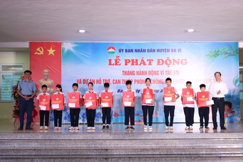 Ba Vì: phát động Tháng hành động vì trẻ em và phòng, chống đuối nước năm 2025