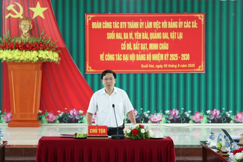 Kiểm tra công tác chuẩn bị Đại hội Đảng tại 8 xã của huyện Ba Vì cũ
