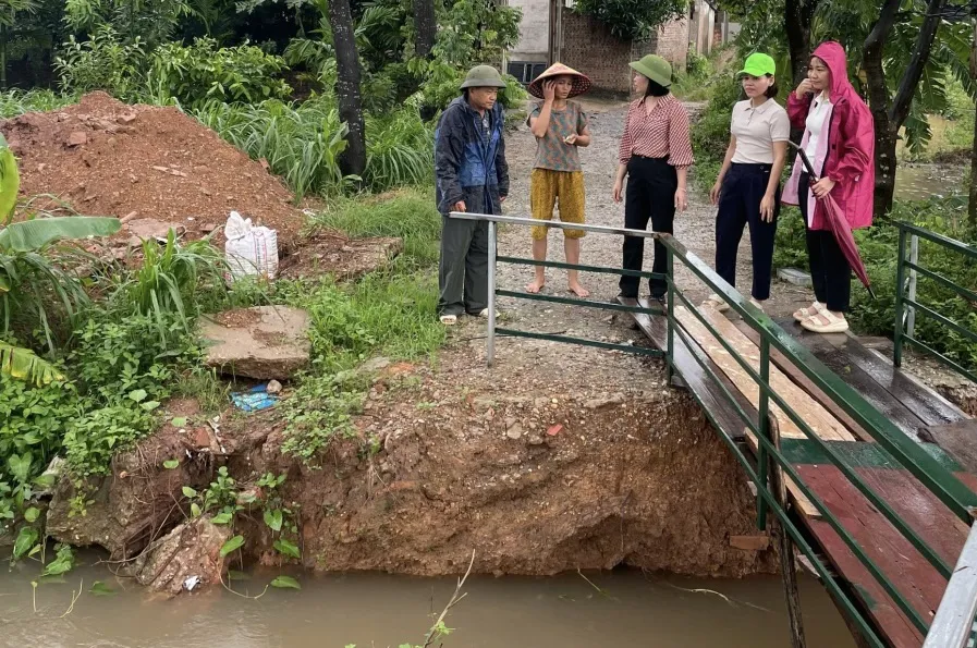 Xã Quảng Oai chủ động khắc phục hậu quả sau bão Bualoi