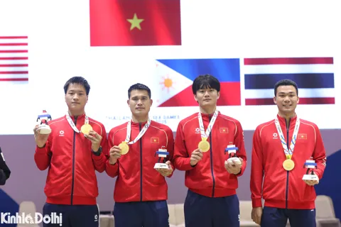 Đấu kiếm Việt Nam giành huy chương Vàng nội dung đồng đội nam kiếm chém