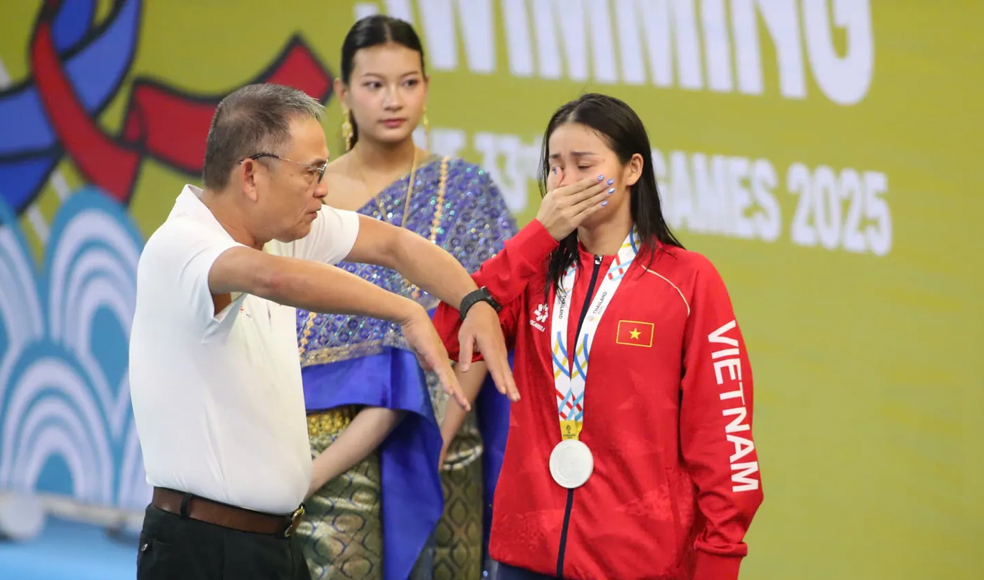 Mỹ Tiên bật khóc sau khi nhận HCB SEA Games 33, Đoàn Thể thao Việt Nam lên tiếng