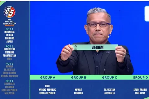 Việt Nam cùng bảng Thái Lan, Kuwait và Lebanon tại vòng chung kết Futsal châu Á 2026