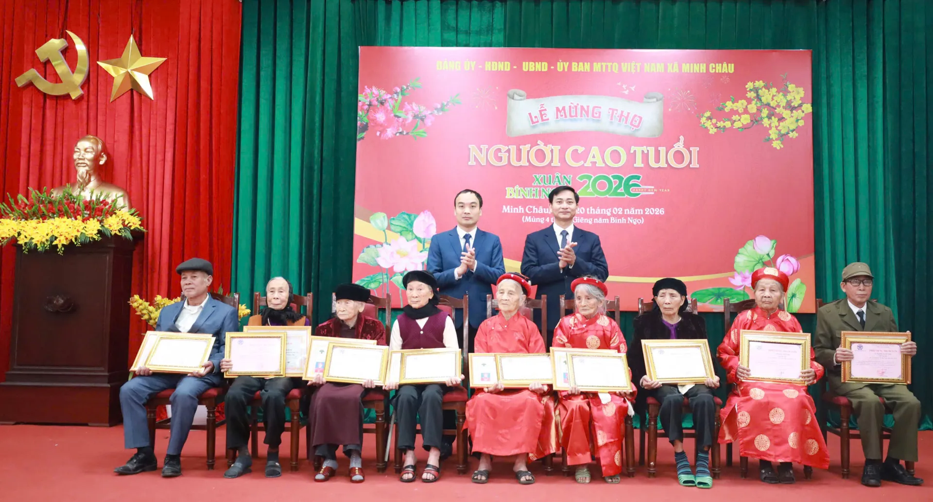 Xã Minh Châu tổ chức lễ mừng thọ người cao tuổi dịp Xuân Bính Ngọ 2026