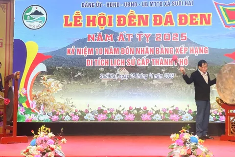 Xã Suối Hai khai hội đền Đá Đen năm Ất Tỵ 2025