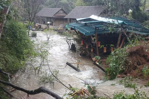 Quảng Ngãi: mưa lũ tàn phá hạ tầng điểm du lịch "nàng thơ của núi rừng"