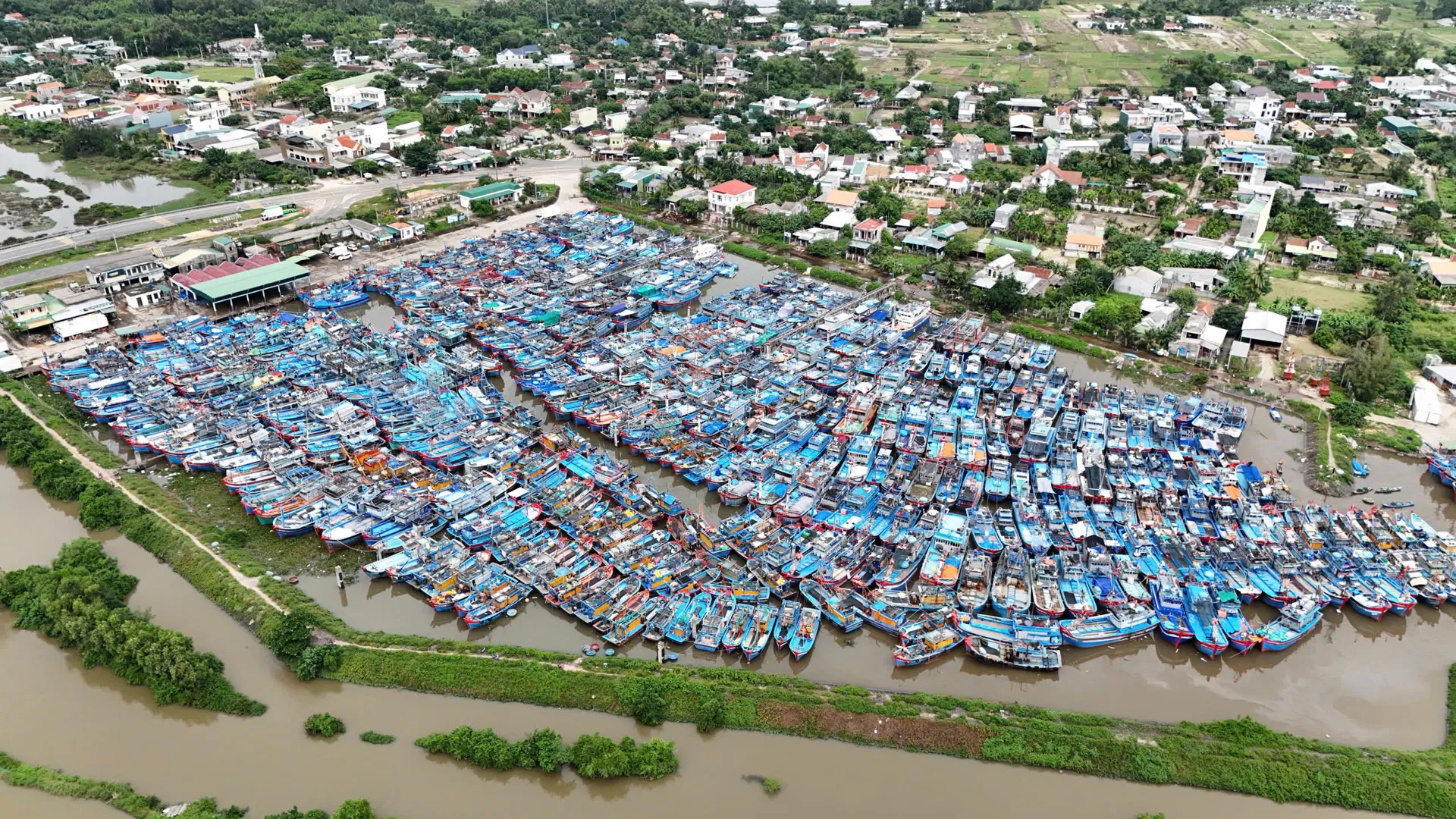 Biển động kéo dài, hàng nghìn tàu cá Quảng Ngãi “đóng băng” trong cảng