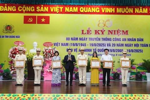 Tự hào 80 năm truyền thống, Công an Quảng Ngãi vững bước trong giai đoạn mới