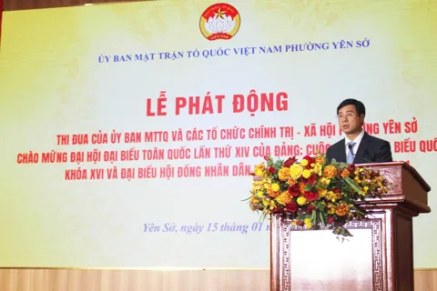 Phường Yên Sở phát động phong trào thi đua năm 2026: khơi dậy khát vọng cống hiến, lan tỏa sức mạnh đại đoàn kết toàn dân