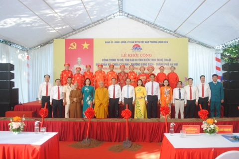 Phường Long Biên: khởi công tu bổ, tôn tạo di tích đền Trấn Vũ, chùa Cự Linh 