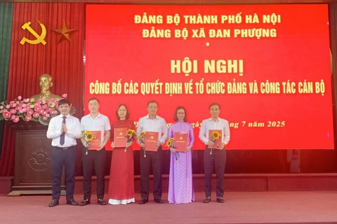 Đảng bộ xã Đan Phượng có 66 tổ chức Đảng trực thuộc