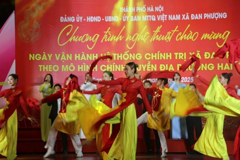 Xã Đan Phượng: đặc sắc chương trình nghệ thuật chào mừng vận hành chính quyền địa phương hai cấp