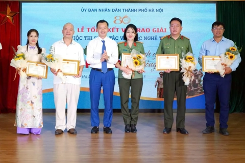 Nhiều tác phẩm văn học, nghệ thuật tôn vinh hình ảnh người chiến sĩ công an Thủ đô