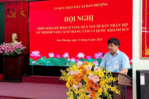 Xã Đan Phượng: hoàn thành chi trả quà Tết Độc lập cho người dân trong ngày 1/9