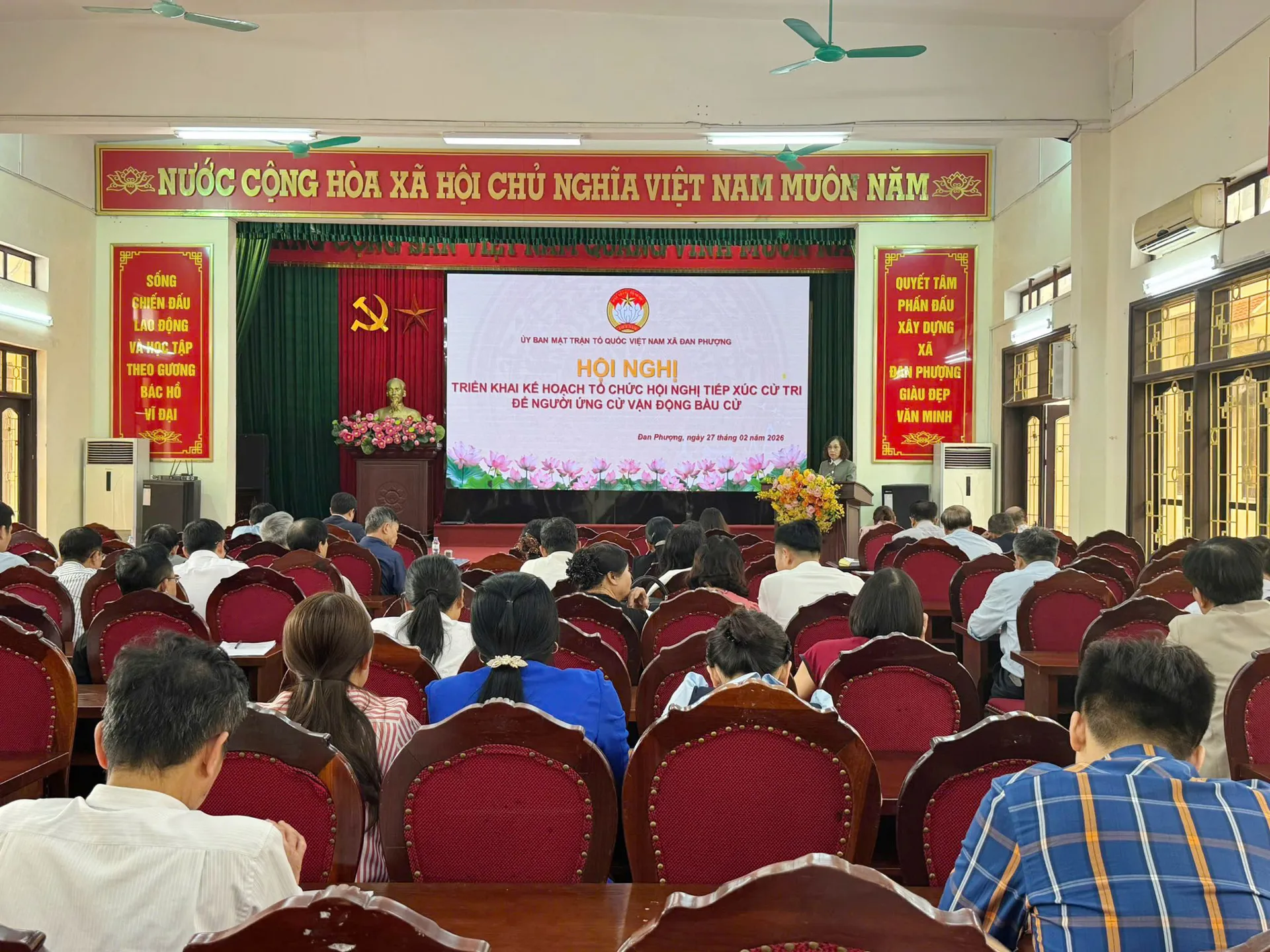 Xã Đan Phượng hướng dẫn tổ chức hội nghị tiếp xúc cử tri vận động bầu cử