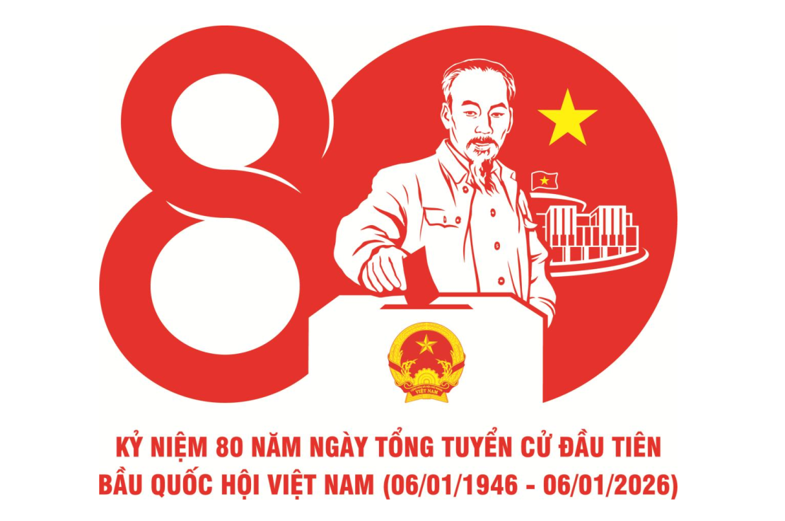 Phê duyệt mẫu logo tuyên truyền kỷ niệm 80 năm Ngày Tổng tuyển cử đầu tiên bầu Quốc hội Việt Nam