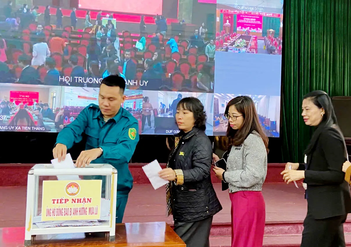 Xã Đan Phượng phát động ủng hộ đồng bào vùng lũ lụt