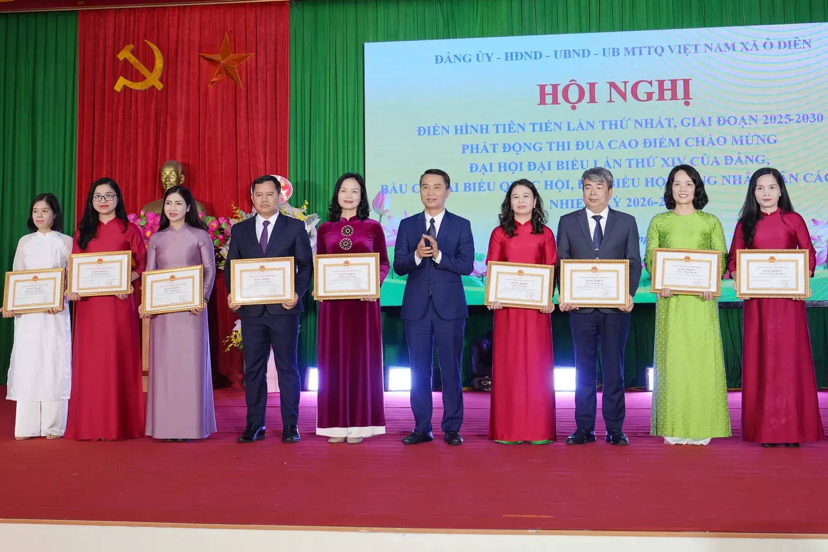 Xã Ô Diên phát động cao điểm thi đua chào mừng Đại hội XIV của Đảng