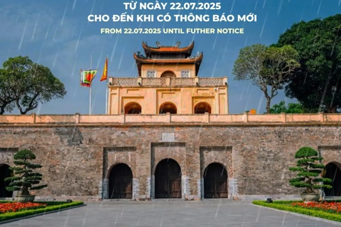 Hoàng thành Thăng Long tạm dừng đón khách tham quan để chống bão số 3
