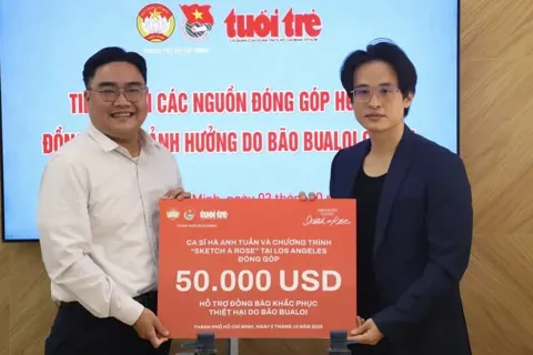 Ca sĩ Hà Anh Tuấn ủng hộ hơn 1,3 tỷ đồng cho đồng bào bị ảnh hưởng bởi bão số 10