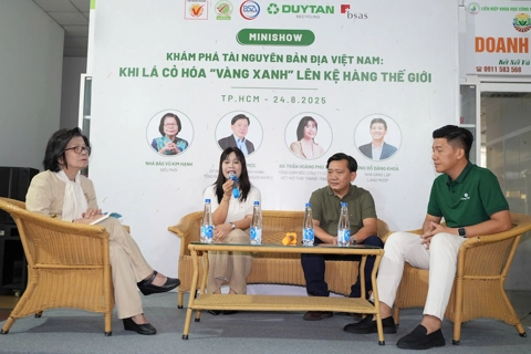 Khi lá cỏ, bã cà phê...hóa "vàng xanh" lên kệ hàng thế giới