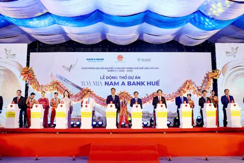 Lễ động thổ Tòa nhà Nam A Bank Huế - công trình xanh gắn kết hành trình di sản miền Trung
