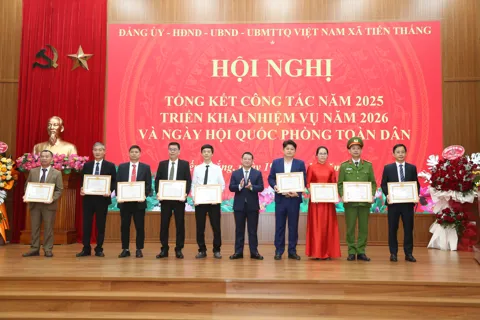Xã Tiến Thắng tổng kết công tác năm 2025, triển khai nhiệm vụ năm 2026