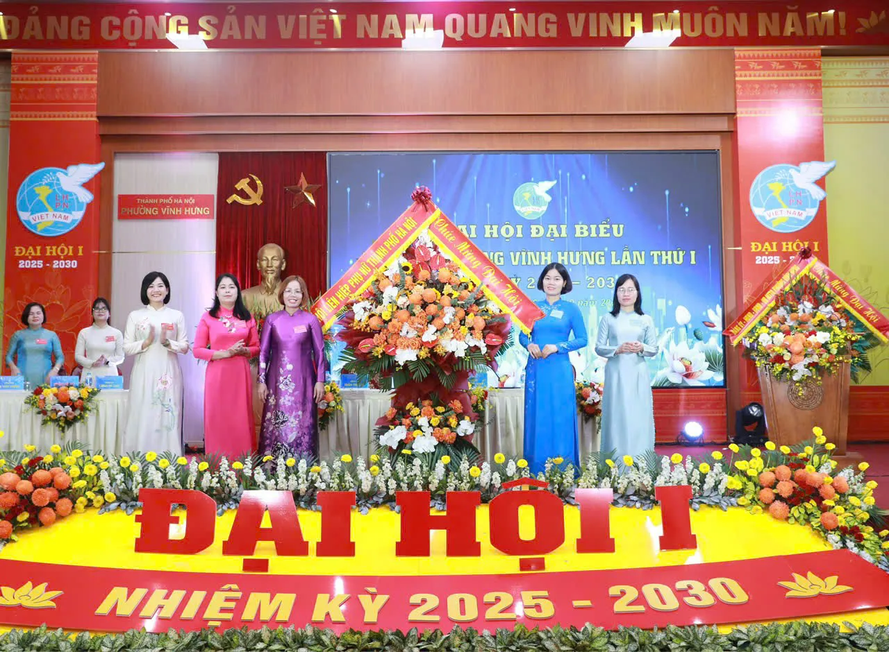 Đại hội đại biểu Phụ nữ phường Vĩnh Hưng lần thứ I: Khẳng định vai trò, phát huy nội lực, hướng tới phát triển bền vững