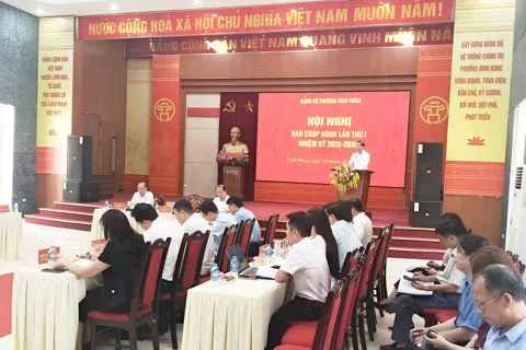 Hội nghị BCH Đảng bộ phường Vĩnh Hưng lần thứ I: xây dựng hệ thống chính trị vững mạnh, xã hội văn minh
