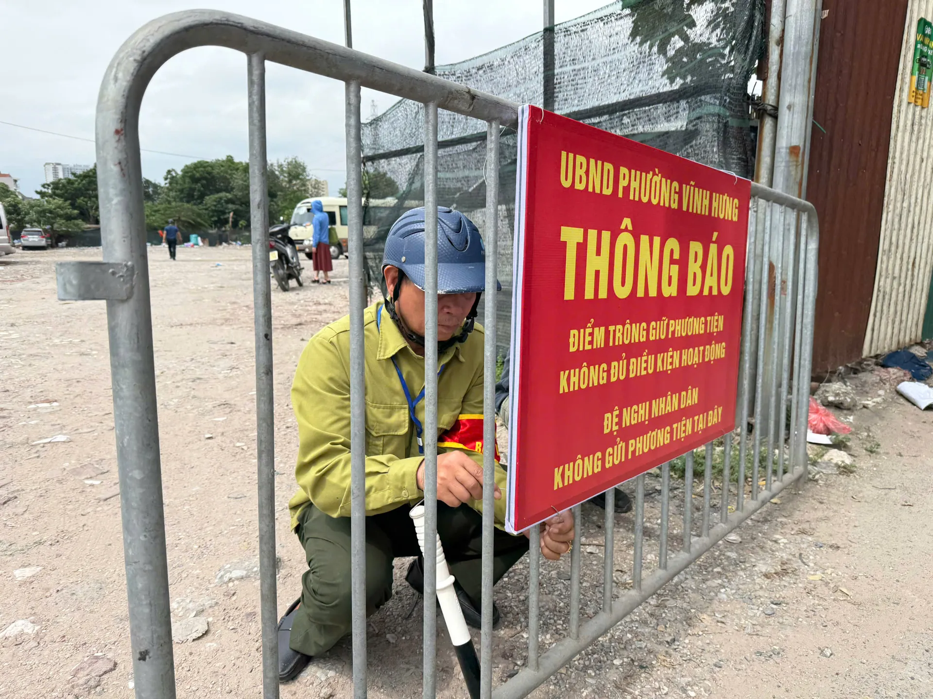 Quận Hoàng Mai hoàn thành xử lý bãi xe vi phạm