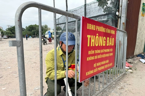 Quận Hoàng Mai hoàn thành xử lý bãi xe vi phạm