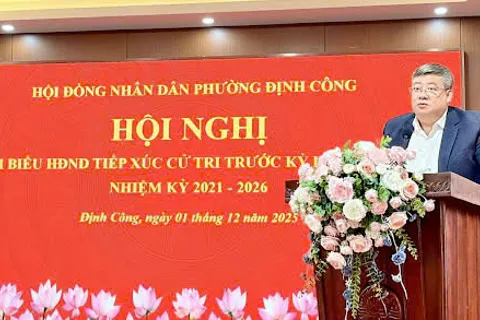 Cử tri phường Định Công kiến nghị chính quyền tiếp tục quan tâm đầu tư hạ tầng giao thông