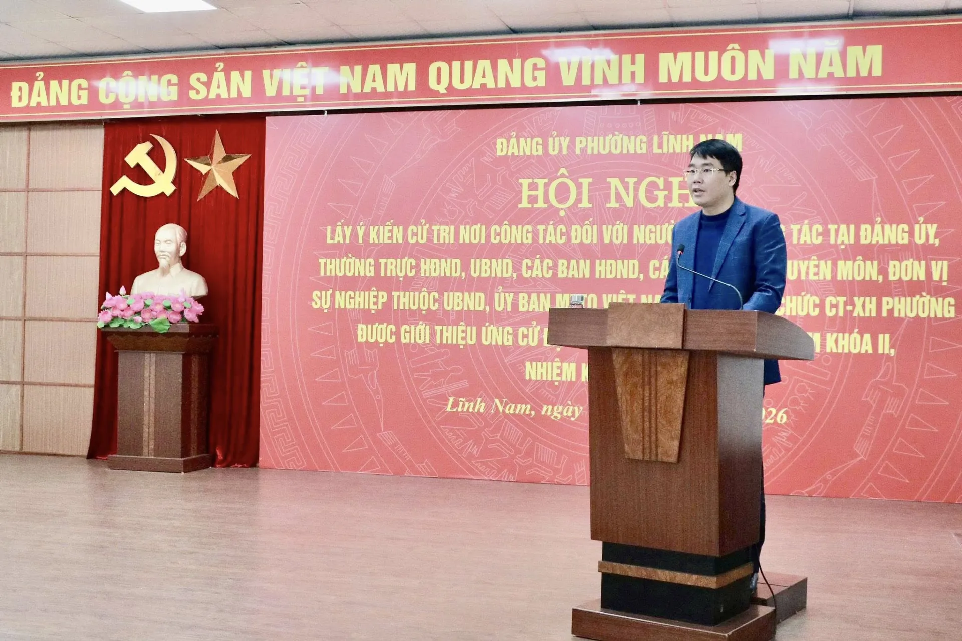 22 nhân sự được cử tri tín nhiệm tuyệt đối tham gia ứng cử HĐND phường Lĩnh Nam