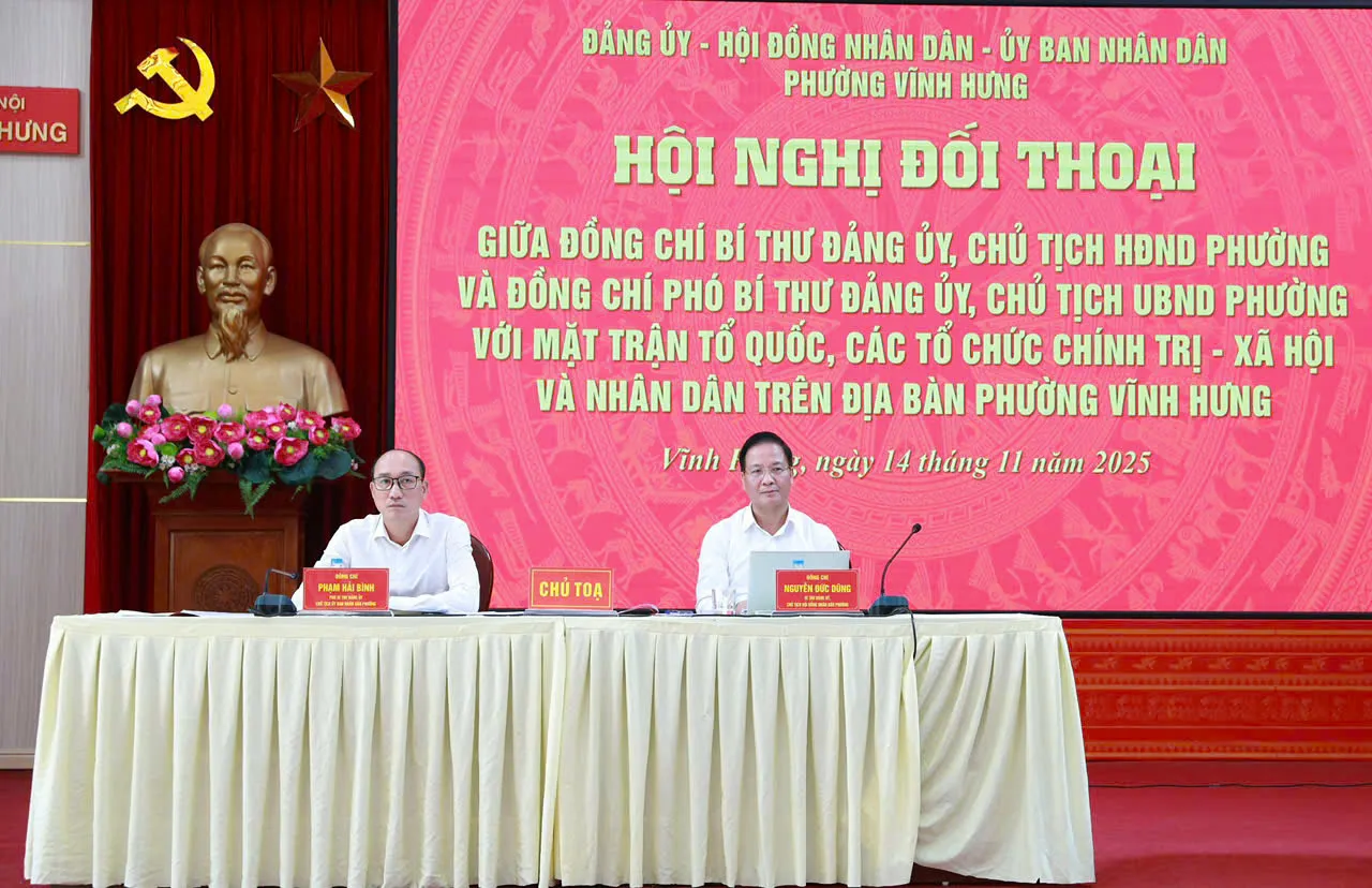 Điểm mới đối thoại trực tiếp tại phường Vĩnh Hưng: Lắng nghe dân để hành động