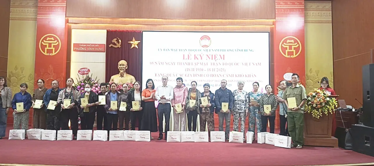 Phường Vĩnh Hưng kỷ niệm 95 năm Ngày truyền thống MTTQ Việt Nam