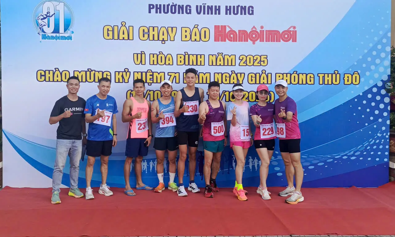 Gần 1.000 vận động viên phường Định Công, Vĩnh Hưng tham gia Giải chạy Báo Hànộimới mở rộng lần thứ 50
