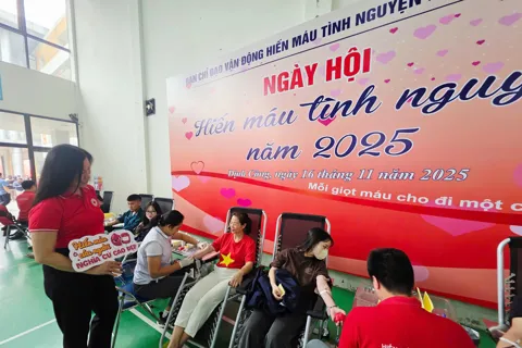 Phường Định Công tổ chức Ngày hội hiến máu tình nguyện năm 2025