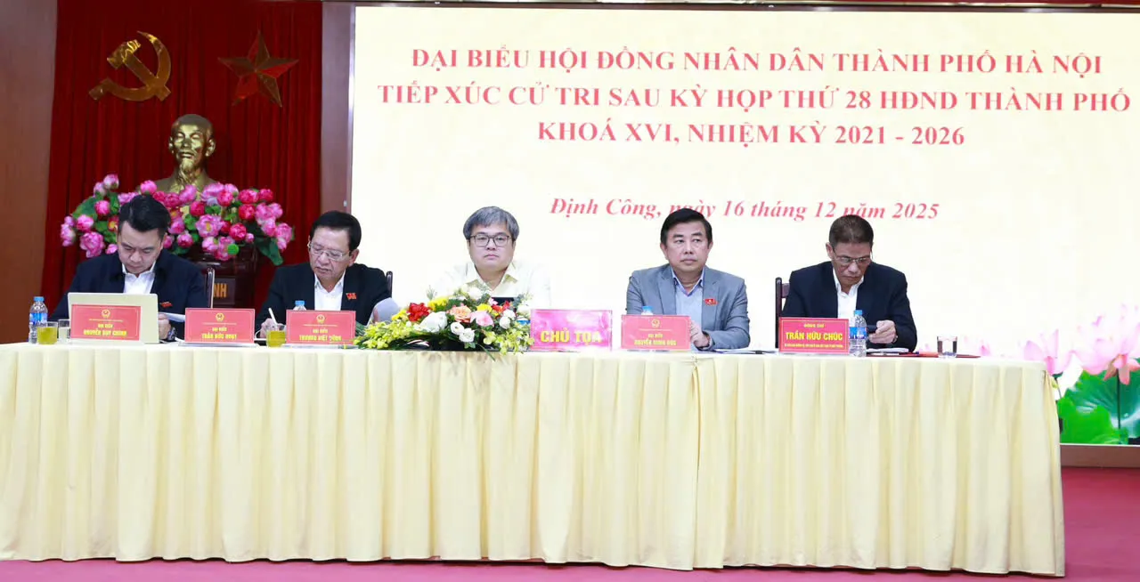 Phường Định Công tổ chức Hội nghị tiếp xúc cử tri sau kỳ họp thứ 28 HĐND TP Hà Nội