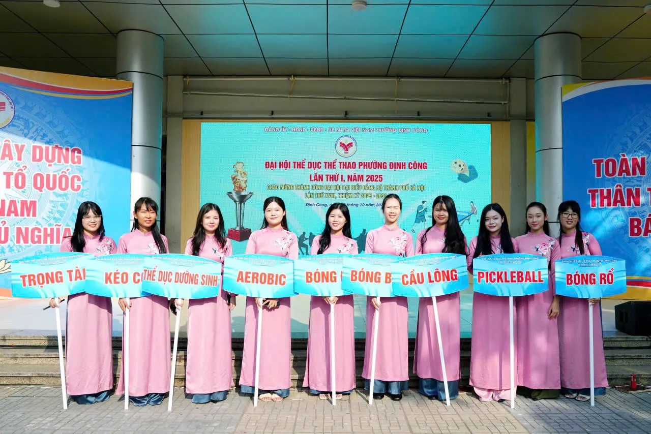 Ngày hội thể thao phường Định Công thu hút 1.500 người tham gia