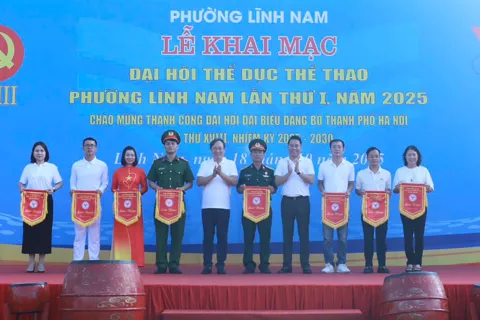 500 vận động viên tham gia Đại hội Thể dục Thể thao phường Lĩnh Nam lần thứ Nhất