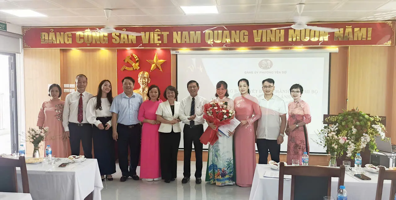 Đảng ủy phường Yên Sở: Thành lập 3 cơ sở đảng tại các  trường THPT Đỗ Mười, Tiểu học Pháp Vân, Mầm non Ánh Sao