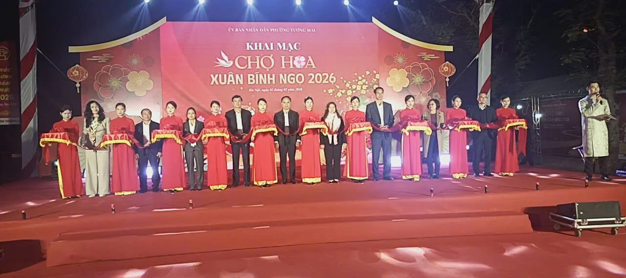 Khai mạc Hội chợ hoa xuân Bính Ngọ năm 2026 phường Tương Mai